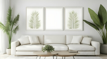 Minimalist Living Room 3D Illustration