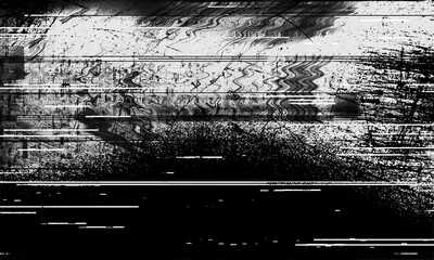 Glitch noise static television VFX. Visual video effects stripes background, CRT tv screen no...