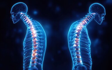 Normal Curvature versus Kyphosis in Human Spine Anatomical Comparison with Male Model in Lateral View 3D Rendering