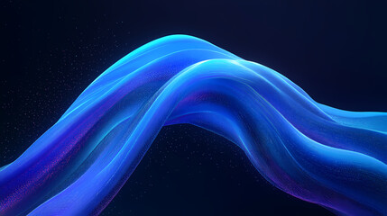 Obraz premium Abstract blue and curved line on dark background