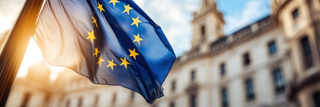 European tourism concept with the european union  - Powered by Adobe