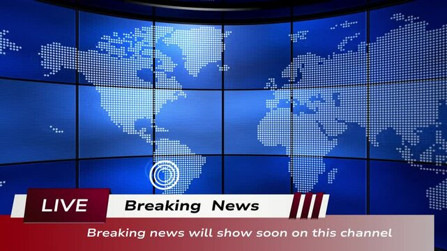 Blue and Red Modern Breaking News Intro Animation Video