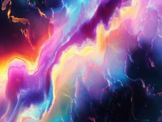 Fototapeta premium Abstract Glitch Art Colorful Background with Fluid Shapes and Neon Lighting