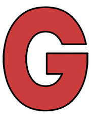 シンプルなアルファベットGのイラスト素材