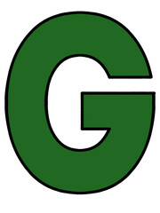 シンプルなアルファベットGのイラスト素材