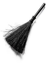 black broom isolated on white