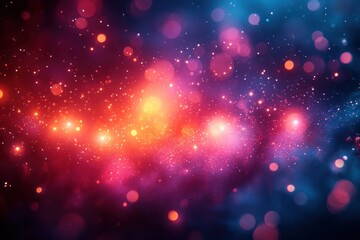 Colorful Light Reflections Glowing Bokeh Sparkles Abstract Background Black Film Flare Overlay