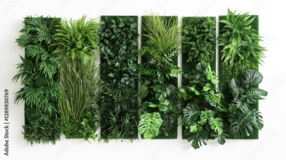Aufkleber a collection of artificial greenery, including plants and grass panels, offering a wide selection fo
