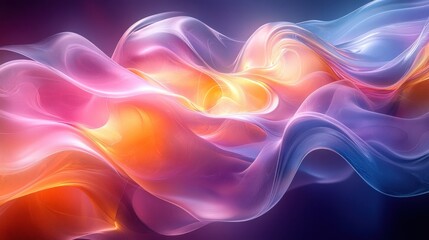Obraz premium Vibrant Abstract Fluid Motion Background with Purple Blue Yellow Swirls for Creative Design