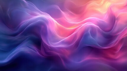 Fototapeta premium Vibrant Abstract Holographic Background with Twisted Fluid Shapes and Swirling Purple Blue Tones