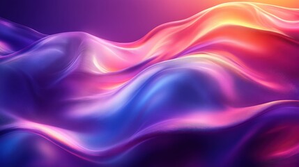 Vibrant Abstract Design in Purple and Blue Hues with Flowing Curves and Modern Digital Art Inspiration