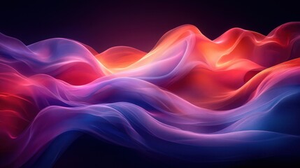 Fototapeta premium Vibrant Purple and Blue Abstract Fluid Ribbons Christmas Backgrounds and Posters