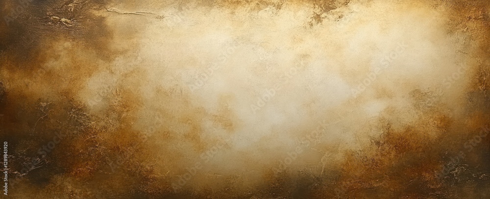 Poster textured abstract painting in impressionism style with warm earthy tones and soft diffused light