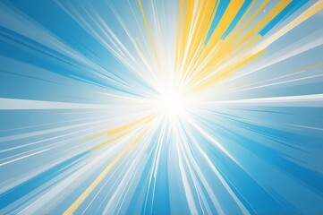 Obraz premium Abstract light burst background with glowing blue, yellow and white.