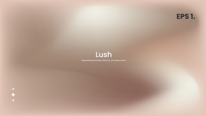 Obraz premium Abstract Mocca Mouse Brown blurred gradient fluid vector background design wallpaper template with dynamic color, waves, and geometric shape