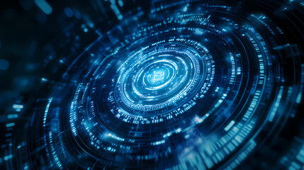 Concentric circles forming spiral pattern