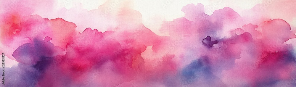 Poster pink purple watercolor abstract background vintage paper texture blotches blobs artistic design