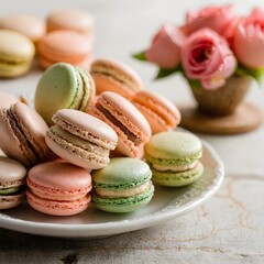 Obraz premium Pastel Rainbow Cake (Macarons)