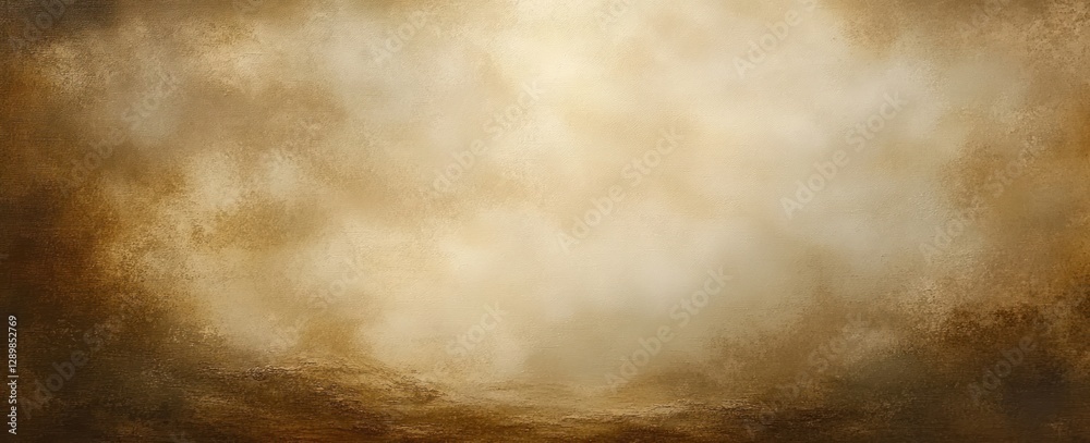 Poster abstract impressionism textured painting in warm earthy tones with gentle light and shadows