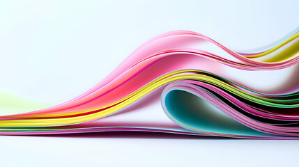Abstract Colorful Paper Wave Texture