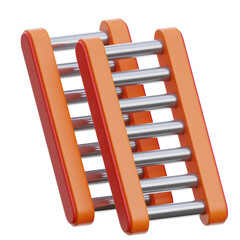 Ladder for Rescue and response 3D Icon