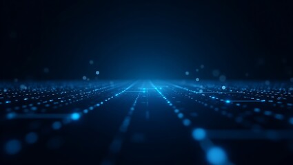 Abstract Digital Landscape: Blue Network