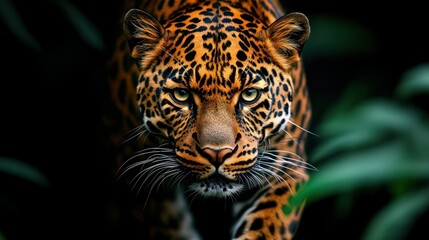 Naklejka premium Majestic Jaguar: A Close Encounter with Nature's Apex Predator