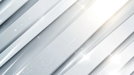 Obraz premium Abstract silver diagonal lines background with light.