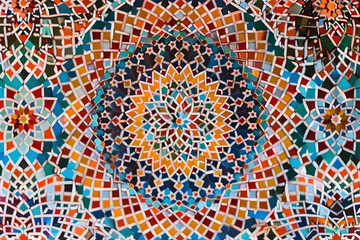 Vibrant Geometric Symmetry: Interlocking Diamond and Star Patterns for Endless Decorative Appeal