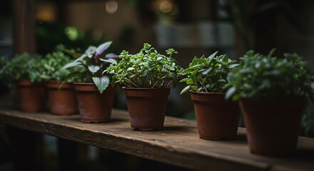 Potted plants on a wooden shelf - symbolizes growth and tranquility - blog post image