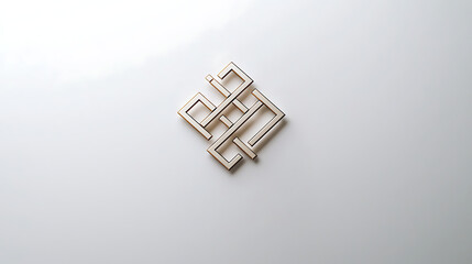 A gold and silver design with a diamond shape. generated using AI