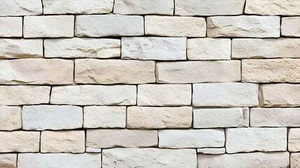 Fototapeta premium Beige Brick Wall Texture Background
