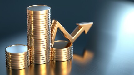 Financial growth trends analyzing rising investments in business global market infographic professional setting dynamic perspective economic insights