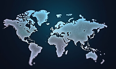 Naklejka premium Global World Map, Dotted Texture - Abstract backgrounds