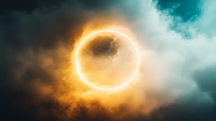 Glowing circle symbolizing unity and support, set against a soft gradient background, conveying harmony and connection.
