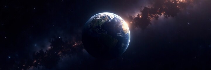 Fototapeta premium High-resolution photo of planet earth against the blackness of space, galaxy, planetary, space