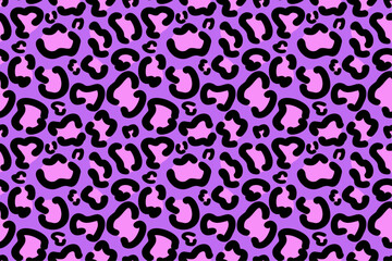  Hand Drawn Animal Print, Leopard Print In Purple And Pink, Fashion Stylish Vector Texture/手描きのかわいい豹柄