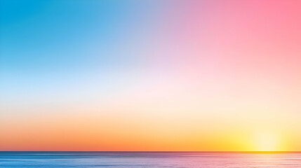 Obraz premium Vibrant Sunset Over the Ocean with Pastel Sky Colors
