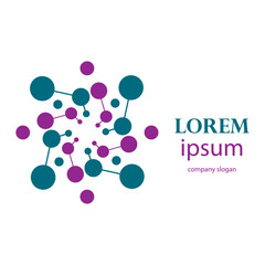 molecule atom logo design