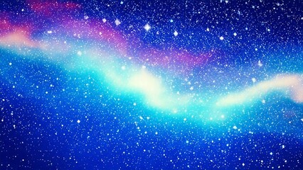 魔法のような水彩風のキラキラ夜空 AI生成素材