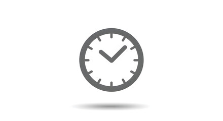 Clock Icon Design Shows Time Reminder and Management Concept