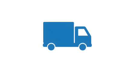 Delivery Truck Icon in Blue for Logistics and Transportation