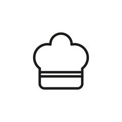 Chef hat icon. Cooking professional symbol. Kitchen uniform shape. Vector illustration.