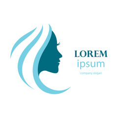 women's beauty and hair care logo design