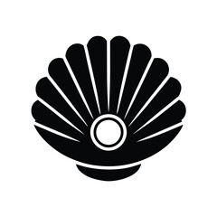 : a vector illustration of an open seashell .
