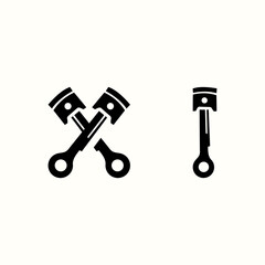 logo design vector abstract template illustration modern symbol simple logo icon automotive piston