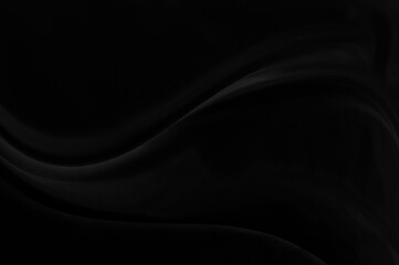 Black gray satin dark fabric texture luxurious shiny that is abstract silk cloth background with patterns soft waves blur beautiful.