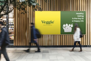 Grocery store sign on wooden wall