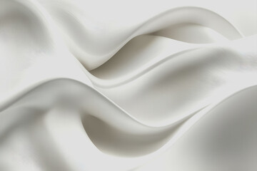Fototapeta premium White silk fabric background texture for design and textiles in soft natural lighting