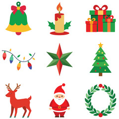 Fototapeta premium set of christmas icons